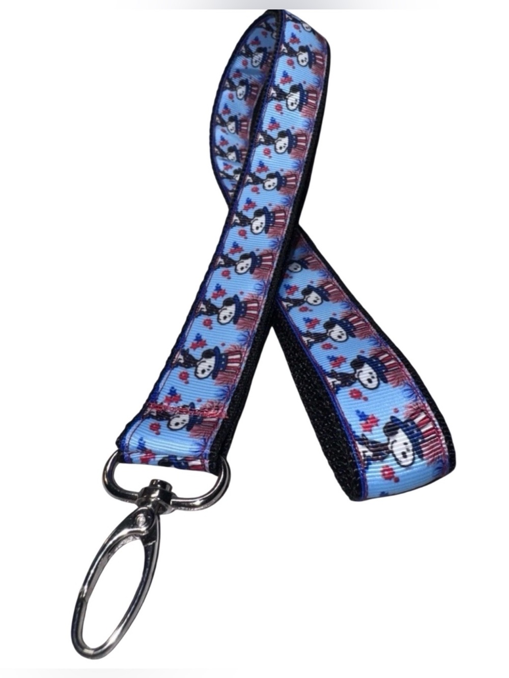 Keychain Lanyard Key Holder Snoopy Peanuts 4th Of July NEW Handmade 19.5”